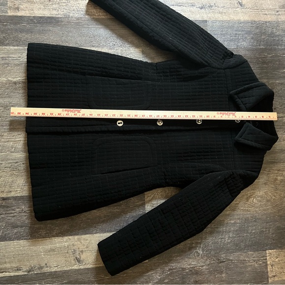 Anne Klein Black Coat Gold Button Closure Women Size M - Picture 8 of 10